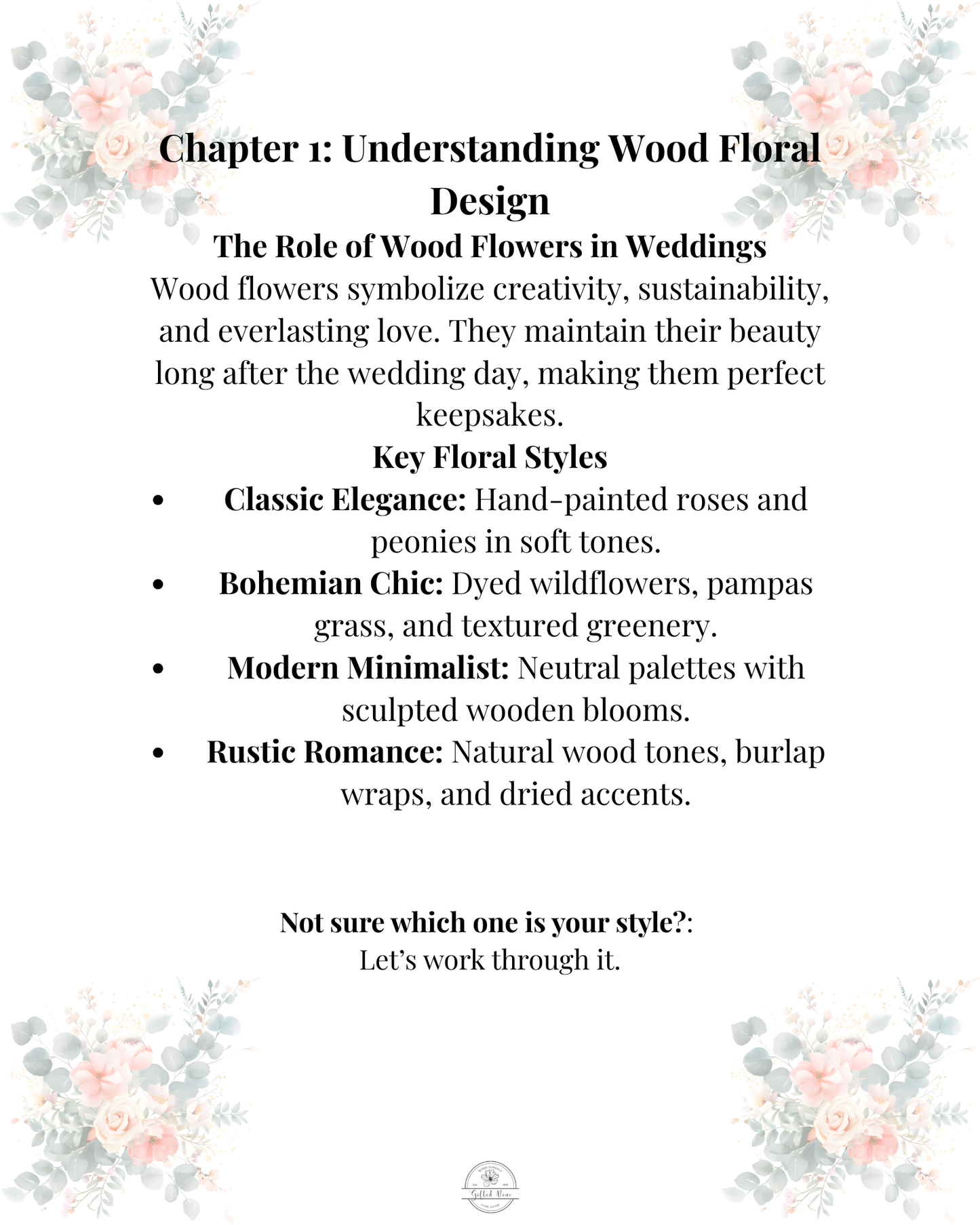 Bridal Floral Workbook